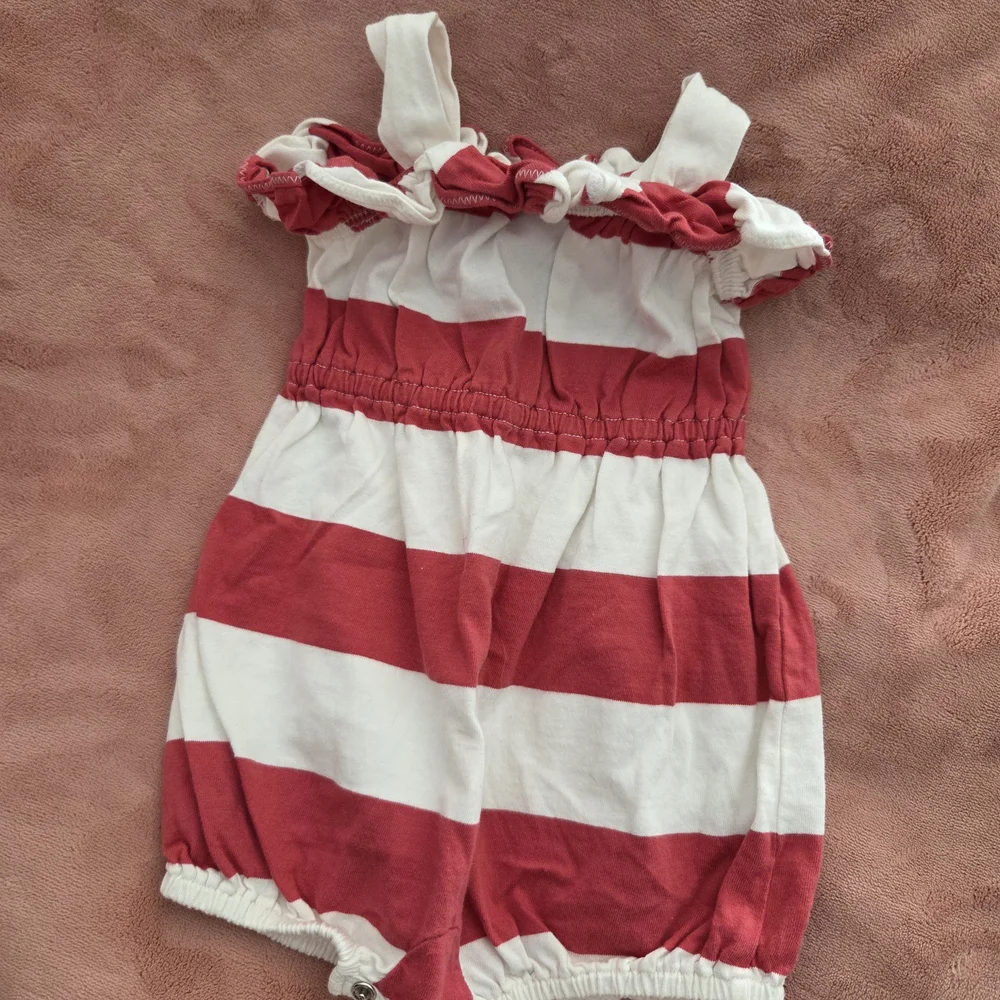 Ralph Lauren Aqua and White Dress And Striped Romper